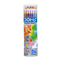 DOMS Non Toxic 24 Shades With Tin Hexagonal Shaped Color Pencils