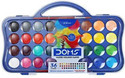 DOMS Non Toxic 30mm Water Colour Cake Set with 2 Paint Brushes (Set of 36, Multicolor)