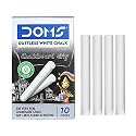 DOMS Non-Toxic Dustless White Chalk (Pack of 100 Chalks)