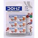 DOMS Non-Toxic Multicoloured Pencil Sharpener | Blister Pack of 6 Sharpeners | Smooth & Breakless Sharpening