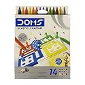 DOMS Non-Toxic Super Smooth Plastic Crayons in Box Pack (14 Shades x 8 Set)