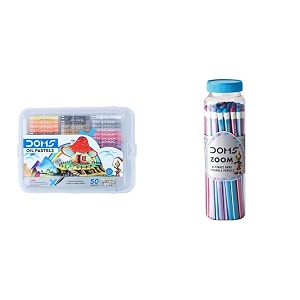 doms oil pastel 50 shades plastic pack amp zoom ultimate dark triangle pencil ink multicolor