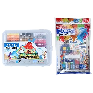 doms oil pastel 50 shades plastic pack painting kit multicolor