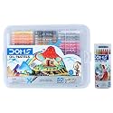 Doms Multicolor Oil Pastel 50 Shades Plastic Pack Plastic Crayon 28 Shades Round Tin