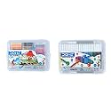 Doms Oil Pastel 50 Shades Plastic Pack Aqua Non-Toxic Watercolour Sketch Pen Set with Plastic Case (24 Assorted Shades)