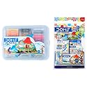 Doms Oil Pastel 50 Shades Plastic Pack &amp; Art Strokes, Ink Multicolor