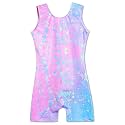 Domusgo Gymnastics Leotards for Girls Sparkly One Piece Biketard Size 1-10Y
