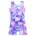 Domusgo Gymnastics Leotards for Girls Sparkly One Piece Biketard Size 1-10Y