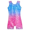 Domusgo Gymnastics Leotards for Girls Sparkly One Piece Biketard Size 1-10Y
