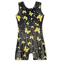 Domusgo Gymnastics Leotards for Girls Sparkly One Piece Biketard Size 1-10Y
