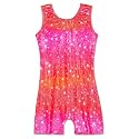 Domusgo Gymnastics Leotards for Girls Sparkly One Piece Biketard Size 1-10Y