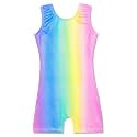 Domusgo Gymnastics Leotards for Girls Sparkly One Piece Biketard Size 1-10Y