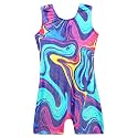 Domusgo Gymnastics Leotards for Girls Sparkly One Piece Biketard Size 1-10Y