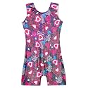 Domusgo Gymnastics Leotards for Girls Sparkly One Piece Biketard Size 1-10Y