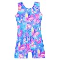 Domusgo Gymnastics Leotards for Girls Sparkly One Piece Biketard Size 1-10Y