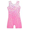 Domusgo Gymnastics Leotards for Girls Sparkly One Piece Biketard Size 1-10Y