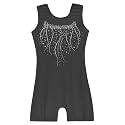 Domusgo Gymnastics Leotards for Girls Sparkly One Piece Biketard Size 1-10Y