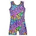 Domusgo Gymnastics Leotards for Girls Sparkly One Piece Biketard Size 1-10Y