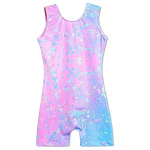 domusgo toddler leotard gymnastics long sleeve sparkly tumbling dance leotards for baby girls kids teens 2-14 years