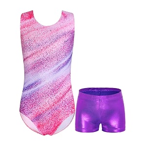 domusgo toddler leotard gymnastics long sleeve sparkly tumbling dance leotards for baby girls kids teens 2-14 years