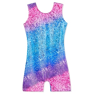 domusgo toddler leotard gymnastics long sleeve sparkly tumbling dance leotards for baby girls kids teens 2-14 years