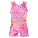 Domusgo Toddler Leotard Gymnastics Long Sleeve, Sparkly Tumbling Dance Leotards for Baby Girls Kids Teens 2-14 Years