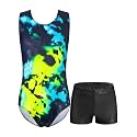 Domusgo Toddler Leotard Gymnastics Long Sleeve, Sparkly Tumbling Dance Leotards for Baby Girls Kids Teens 2-14 Years