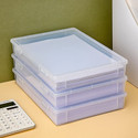 DOMVIQUE A4 Size Storage Box | Durable Plastic Document Organizer Box with Lid Storage Box
