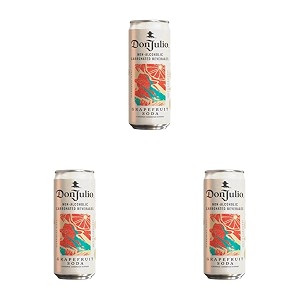 don julio grapefruit soda pack of 12 x 250 ml  tangy citrus flavoured carbonated soda  refreshing flavoured fizzy drink
