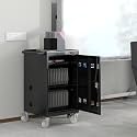 35-Device Mobile Charging Station for Tablet, Laptop, with Charging Port Screen Size Up to 16.3", Suitable for Office, Classroom,Matt Black