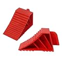 Wheel Chocks, for RV Trailer Camper Truck, Heavy Duty ABS 2 Pack Red