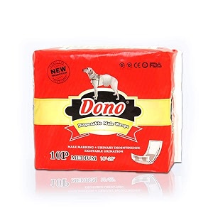 dono disposable male wraps dog diapers super absorbent soft male dog wraps including 4 sizes extra small small medium large pet diapers dogs cats size medium 10 count