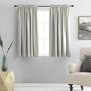 DONREN 45 Inch Curtains Light Gray Blackout