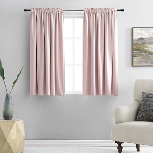 DONREN 48 Inch Length Blush Pink Curtains