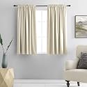 DONREN 48 Inch Length Cream Beige Curtains