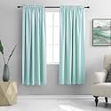 DONREN 63 Inch Length Aqua Blackout Curtains