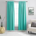 DONREN 84 Inch Turquoise Curtains Home Decoration
