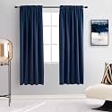 DONREN Blue Curtains 72 Inch Length Thermal