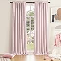 DONREN Blush Pink Room Darkening Soft Curtains