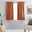 DONREN Burnt Orange Blackout Curtain Drapes for
