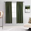 DONREN Dark Olive Green Blackout Curtains for