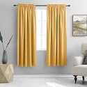 DONREN Gold Yellow Curtains for Bedroom -