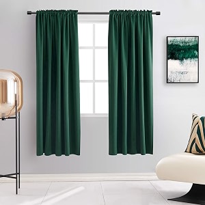DONREN Hunter Green Blackout Thermal Insulating Window