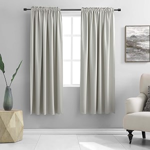 DONREN Light Gray Blackout Curtains - All