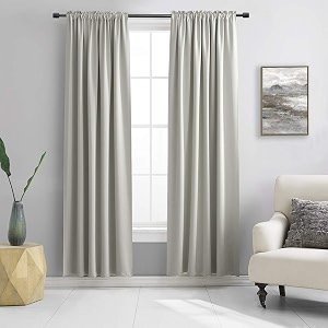 DONREN Light Gray Blackout Curtains - All