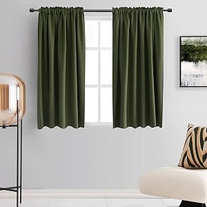 DONREN Olive Green Blackout Curtains 48 Inch