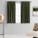 DONREN Olive Green Blackout Curtains 48 Inch