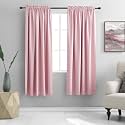 DONREN Pink Curtains for Kids Room -