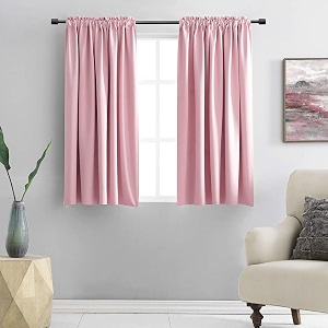 DONREN Pink Room Darkening Curtains for Bedroom