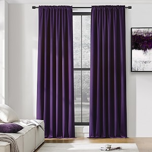 DONREN Royal Purple Blackout Curtains for Bedroom